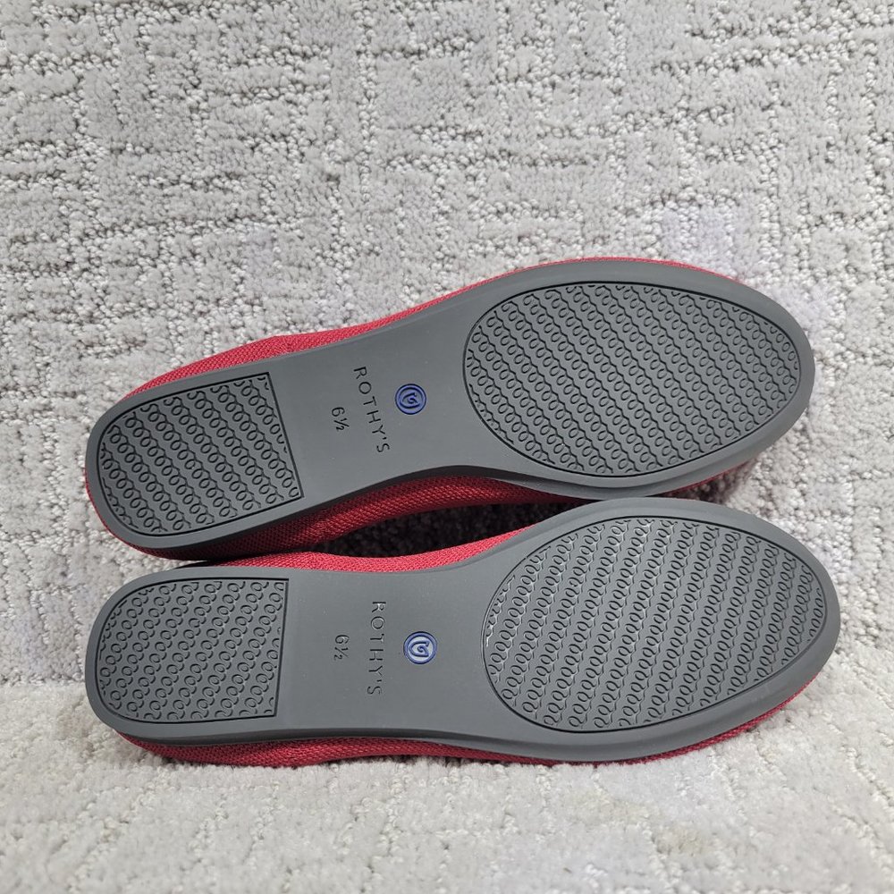 Rothy’s The Flat Scooter Red Round Toe Slip On Shoes Women's Size US 6, 6.5, 10 - Picture 6 of 9